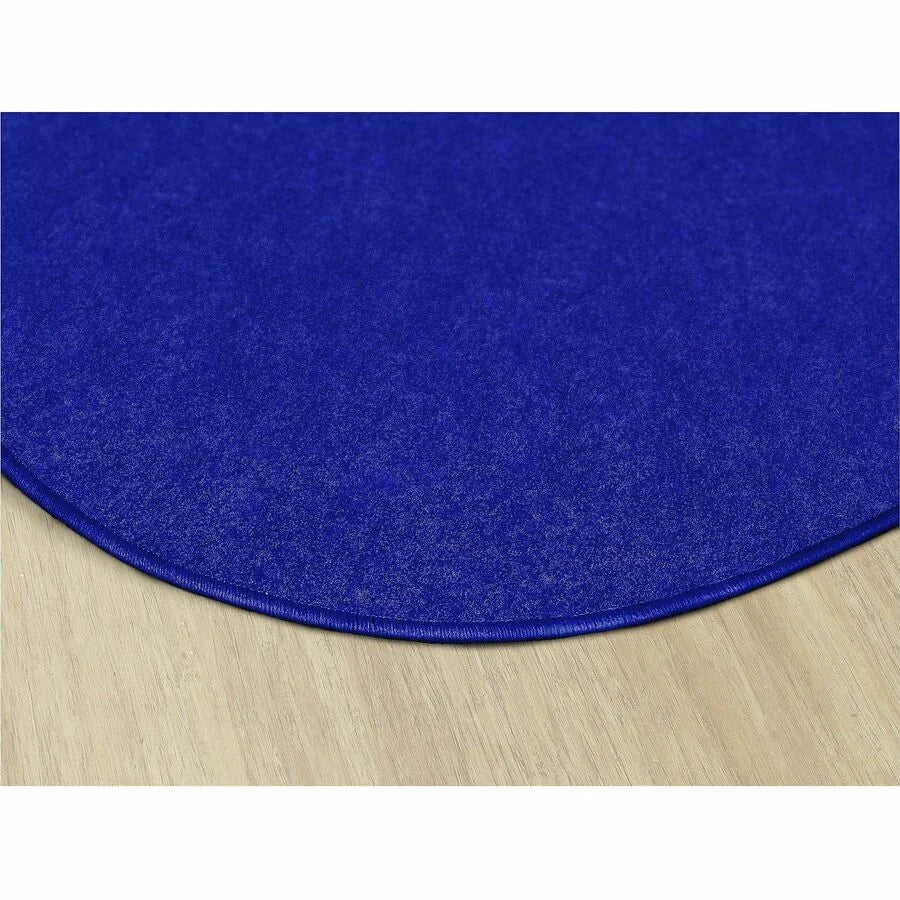 Flagship Carpets Amerisoft Royal Blue Oval Rug - 12 ft x 90’’ - Nylon/Polyester - Rugs & Mats
