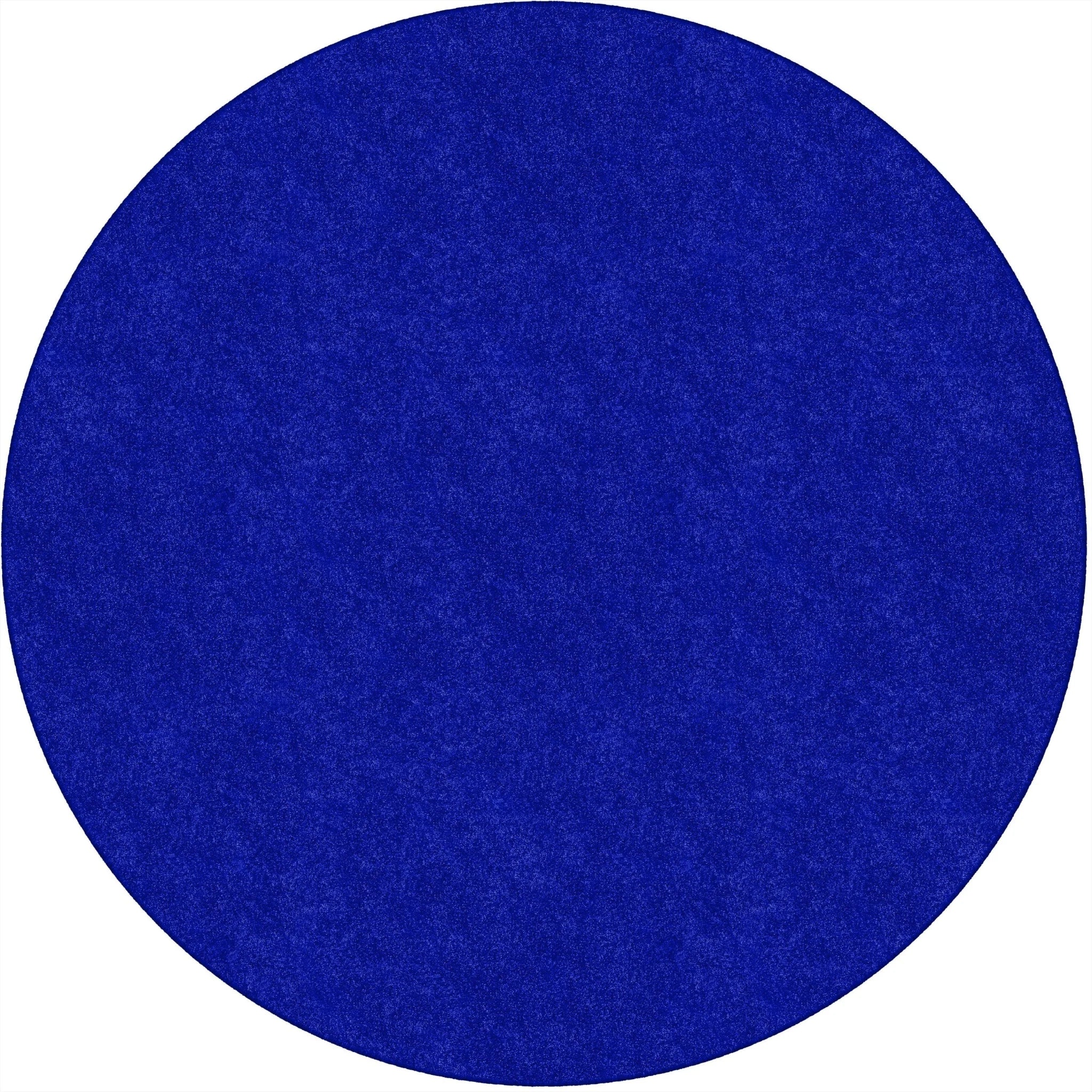 Flagship Carpets Amerisoft Royal Blue Round Rug - 72’’ Diameter - Rugs & Mats