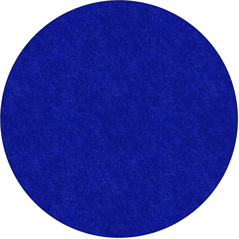 Flagship Carpets Amerisoft Royal Blue Round Rug - 72’’ Diameter - Rugs & Mats