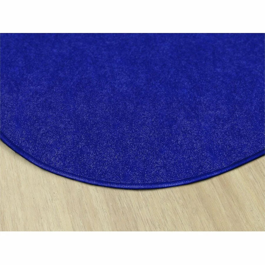 Flagship Carpets Amerisoft Royal Blue Round Rug - 72’’ Diameter - Rugs & Mats