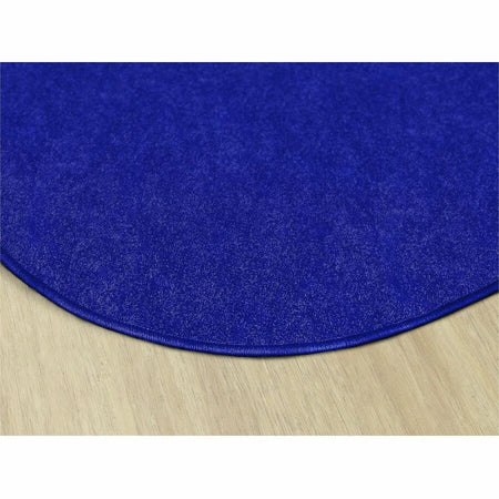 Flagship Carpets Amerisoft Royal Blue Round Rug - 72’’ Diameter - Rugs & Mats