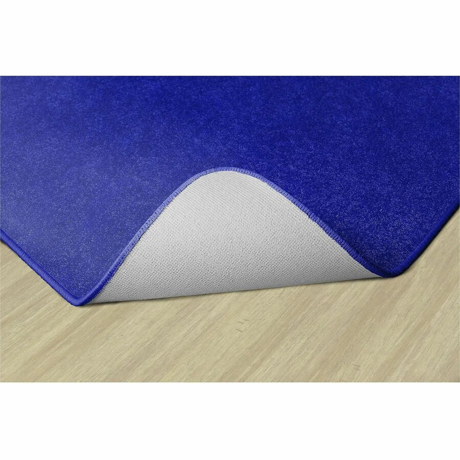 Flagship Carpets Amerisoft Royal Blue Square Rug - 72’’x72’’ - Polyester/Nylon - Rugs & Mats