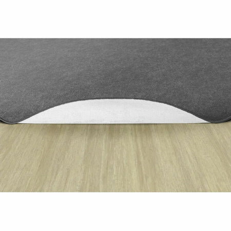 Flagship Carpets Amerisoft Solid Color Oval Rug - 12 ft x 90’’ - Gray - Nylon/Polyester - Rugs & Mats