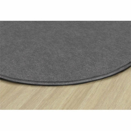 Flagship Carpets Amerisoft Solid Color Oval Rug - 12 ft x 90’’ - Gray - Nylon/Polyester - Rugs & Mats
