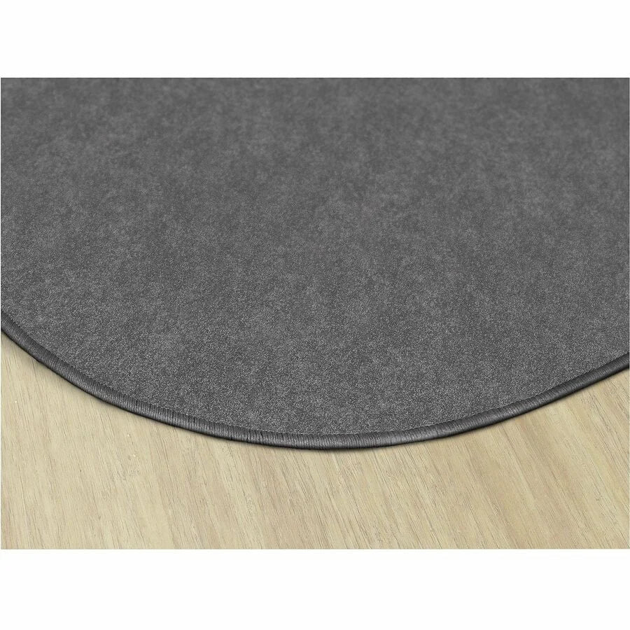 Flagship Carpets Amerisoft Solid Color Oval Rug - 12 ft x 90’’ - Gray - Nylon/Polyester - Rugs & Mats