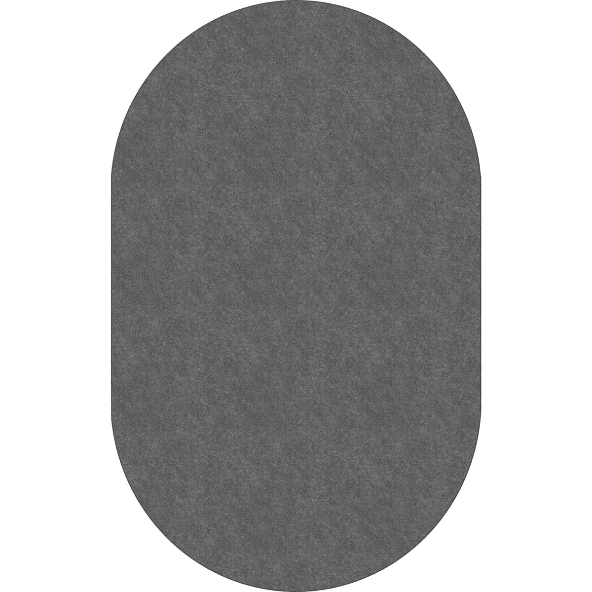 Flagship Carpets Amerisoft Solid Color Oval Rug - 12 ft x 90’’ - Gray - Nylon/Polyester - Rugs & Mats