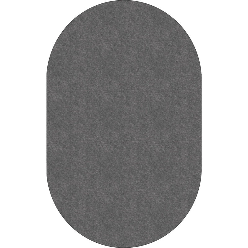 Flagship Carpets Amerisoft Solid Color Oval Rug - 12 ft x 90’’ - Gray - Nylon/Polyester - Rugs & Mats