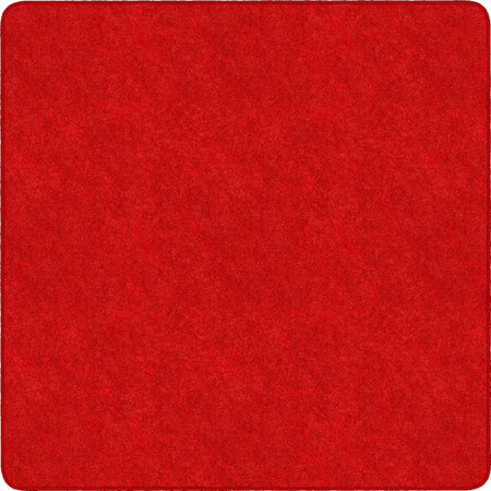 Flagship Carpets Amerisoft Solid Color Rug - Classic Red Square - Rugs & Mats