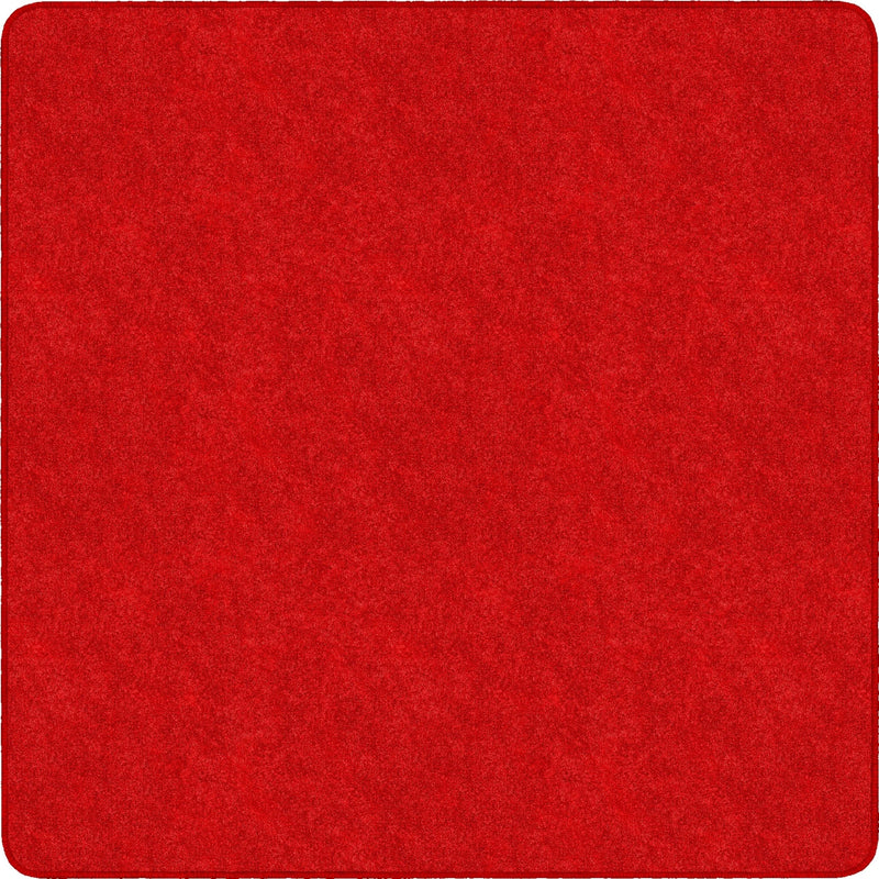 Flagship Carpets Amerisoft Solid Color Rug - Classic Red Square - Rugs & Mats