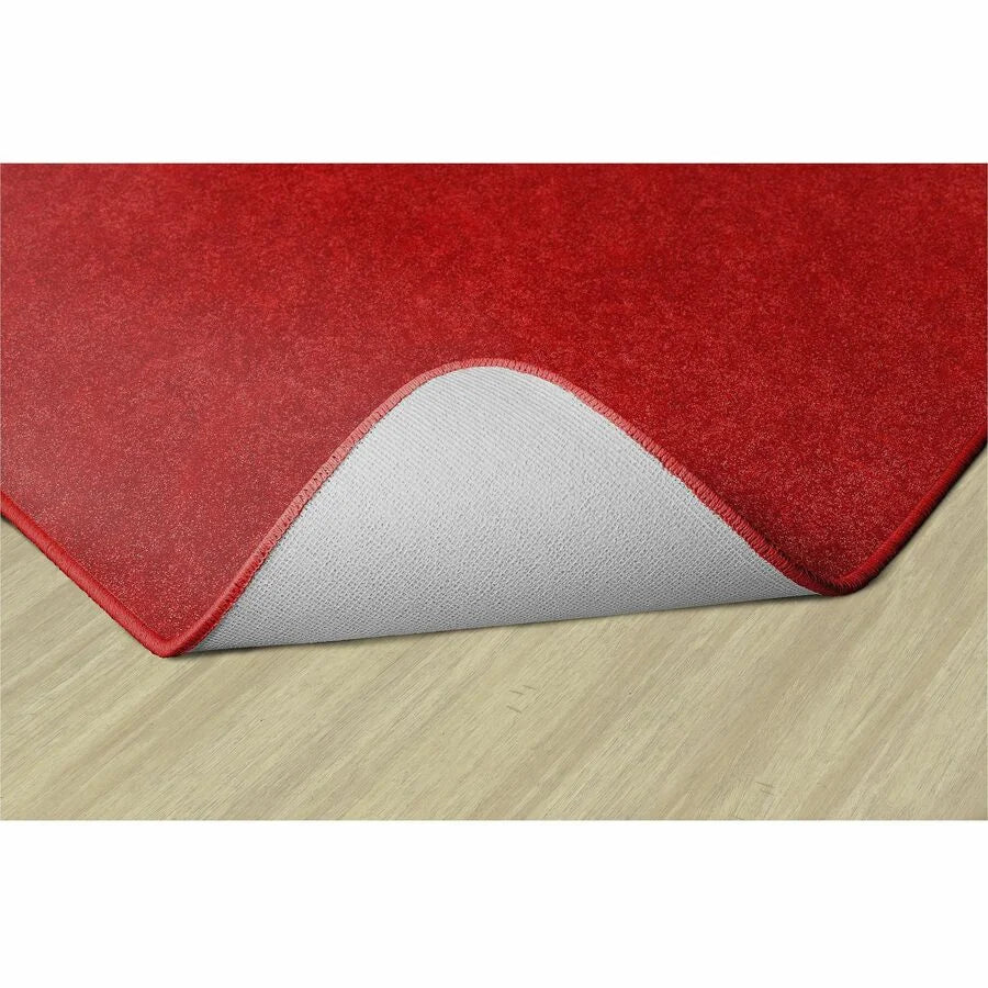 Flagship Carpets Amerisoft Solid Color Rug - Classic Red Square - Rugs & Mats