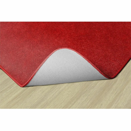 Flagship Carpets Amerisoft Solid Color Rug - Classic Red Square - Rugs & Mats