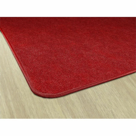 Flagship Carpets Amerisoft Solid Color Rug - Classic Red Square - Rugs & Mats