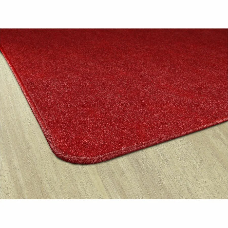 Flagship Carpets Amerisoft Solid Color Rug - Classic Red Square - Rugs & Mats
