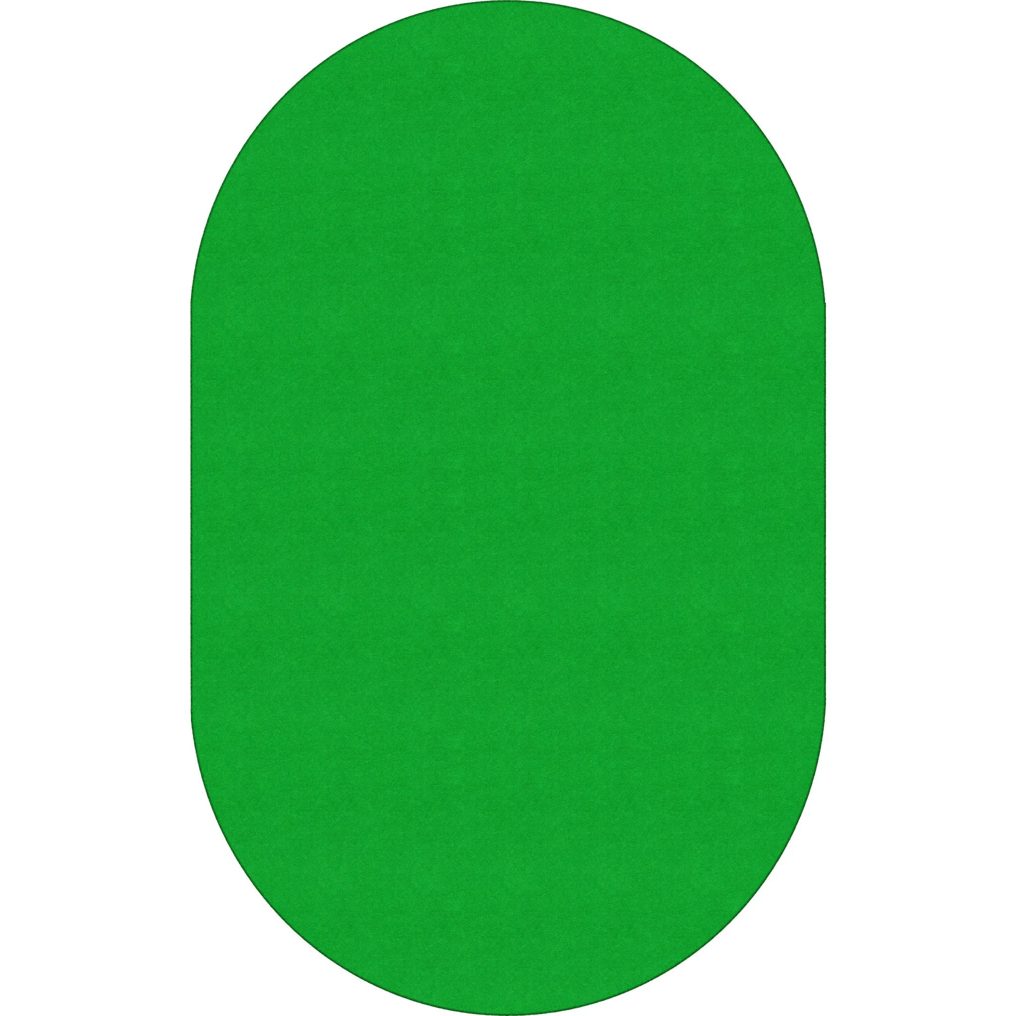 Flagship Carpets Ameristrong Lime Green Oval Rug - Traditional Style 91.20’’ x 12 ft Fiber/Nylon - Rugs & Mats