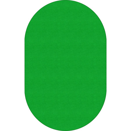 Flagship Carpets Ameristrong Lime Green Oval Rug - Traditional Style 91.20’’ x 12 ft Fiber/Nylon - Rugs & Mats
