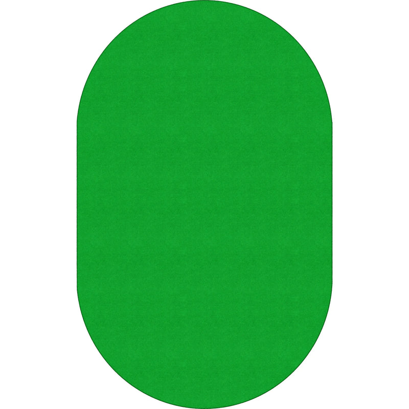 Flagship Carpets Ameristrong Lime Green Oval Rug - Traditional Style 91.20’’ x 12 ft Fiber/Nylon - Rugs & Mats