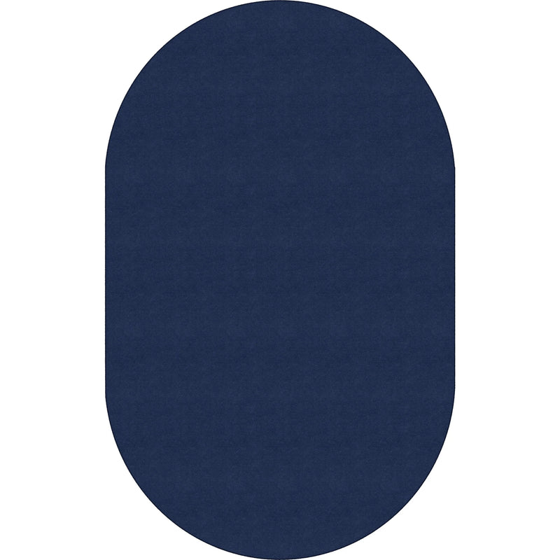Flagship Carpets Ameristrong Navy Oval Rug - Traditional Floor 91.20’’ x 12 ft Fiber/Nylon - Rugs & Mats