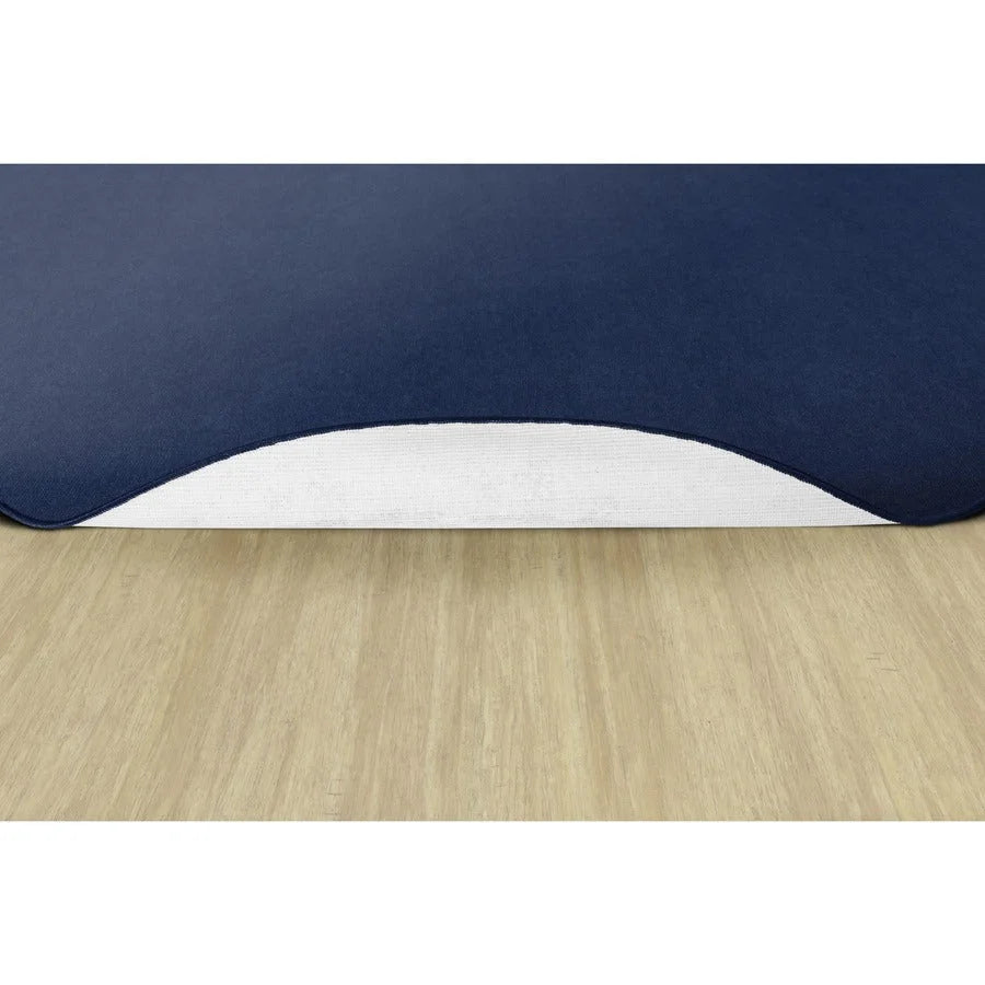 Flagship Carpets Ameristrong Navy Oval Rug - Traditional Floor 91.20’’ x 12 ft Fiber/Nylon - Rugs & Mats