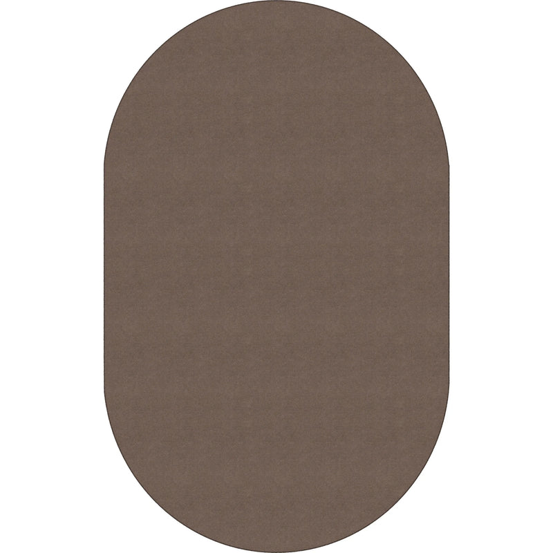 Flagship Carpets Ameristrong Solid Color Oval Rug - Almond Fiber Nylon - Rugs & Mats
