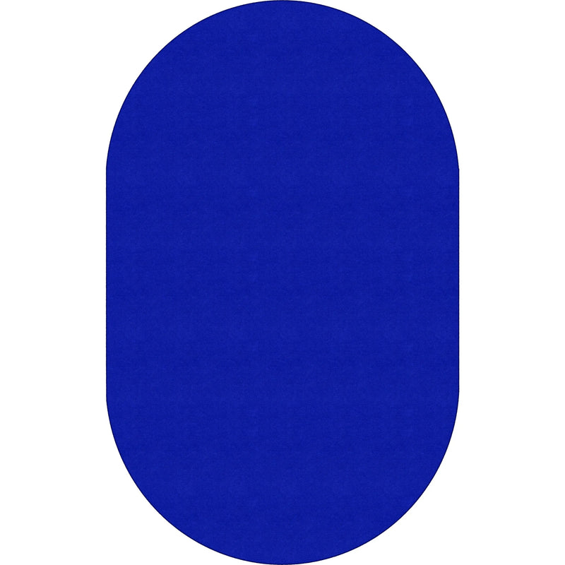 Flagship Carpets Ameristrong Solid Color Oval Rug - Royal Blue - 91.20’’ x 12 ft - Traditional Fiber/Nylon - Rugs & Mats