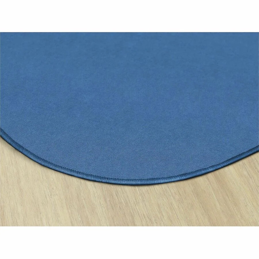 Flagship Carpets Ameristrong Solid Color Oval Rug - Traditional Blue Bird Fiber/Nylon - Rugs & Mats