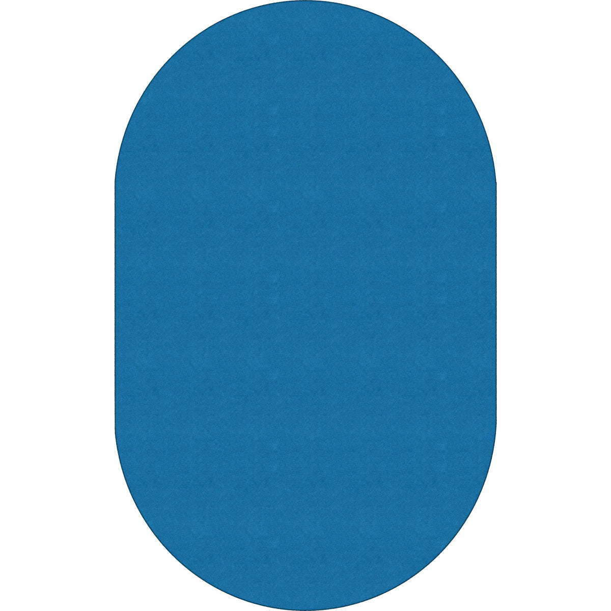 Flagship Carpets Ameristrong Solid Color Oval Rug - Traditional Blue Bird Fiber/Nylon - Rugs & Mats