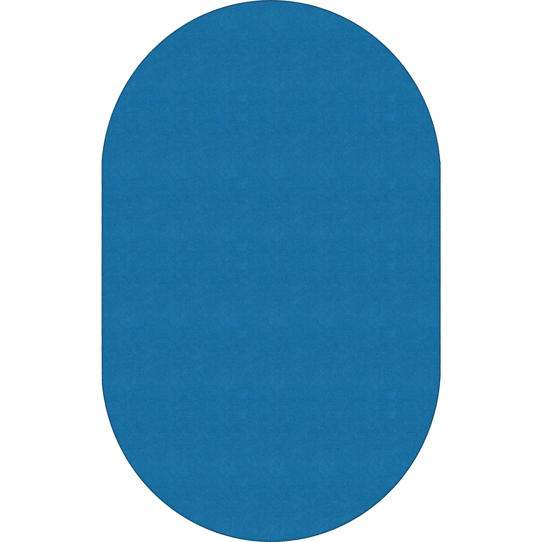 Flagship Carpets Ameristrong Solid Color Oval Rug - Traditional Blue Bird Fiber/Nylon - Rugs & Mats