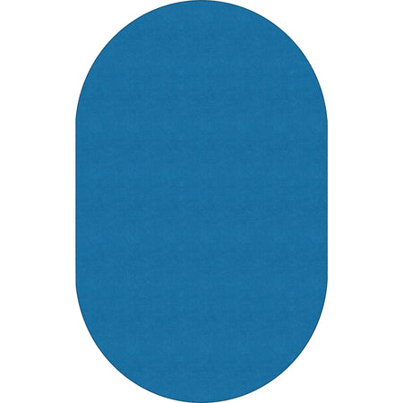Flagship Carpets Ameristrong Solid Color Oval Rug - Traditional Blue Bird Fiber/Nylon - Rugs & Mats