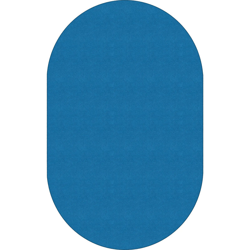 Flagship Carpets Ameristrong Solid Color Oval Rug - Traditional Blue Bird Fiber/Nylon - Rugs & Mats