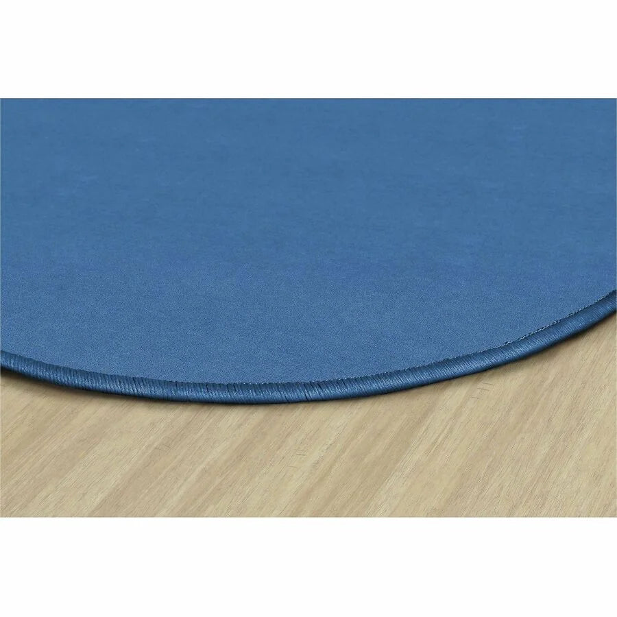 Flagship Carpets Ameristrong Solid Color Oval Rug - Traditional Blue Bird Fiber/Nylon - Rugs & Mats