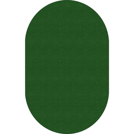 Flagship Carpets Ameristrong Solid Color Oval Rug - Traditional Style - 91.20’’ x 12 ft - Clover Fiber & Nylon - Rugs