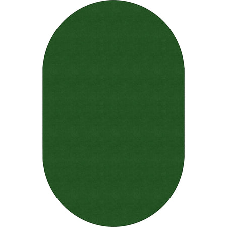 Flagship Carpets Ameristrong Solid Color Oval Rug - Traditional Style - 91.20’’ x 12 ft - Clover Fiber & Nylon - Rugs