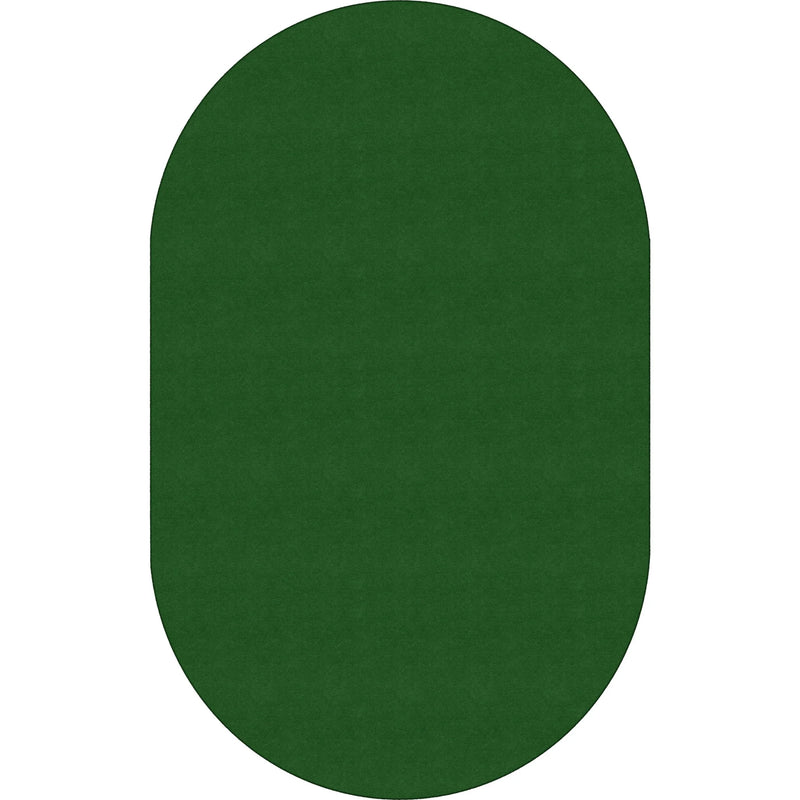 Flagship Carpets Ameristrong Solid Color Oval Rug - Traditional Style - 91.20’’ x 12 ft - Clover Fiber & Nylon - Rugs