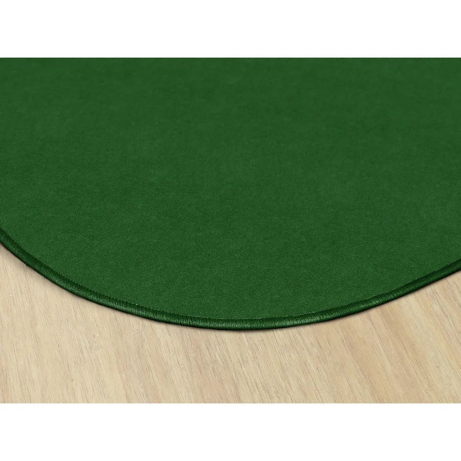 Flagship Carpets Ameristrong Solid Color Oval Rug - Traditional Style - 91.20’’ x 12 ft - Clover Fiber & Nylon - Rugs