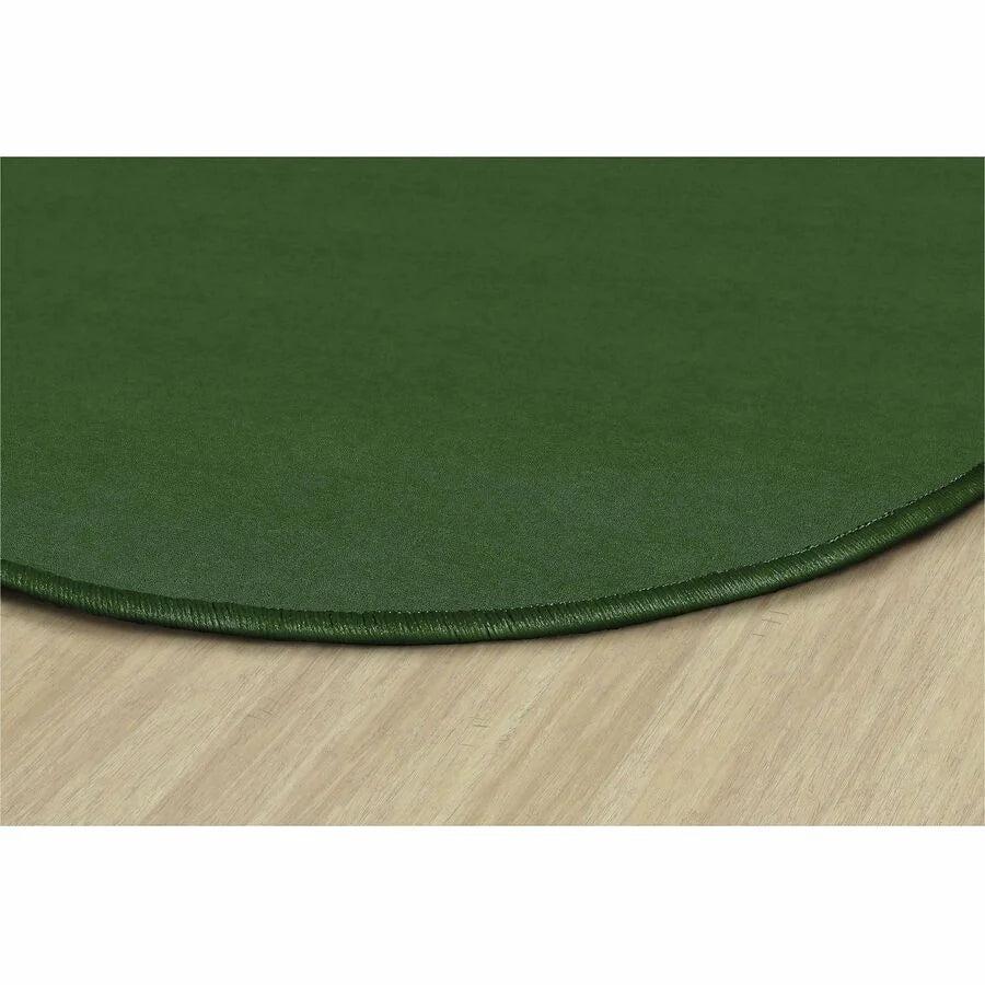 Flagship Carpets Ameristrong Solid Color Oval Rug - Traditional Style - 91.20’’ x 12 ft - Clover Fiber & Nylon - Rugs