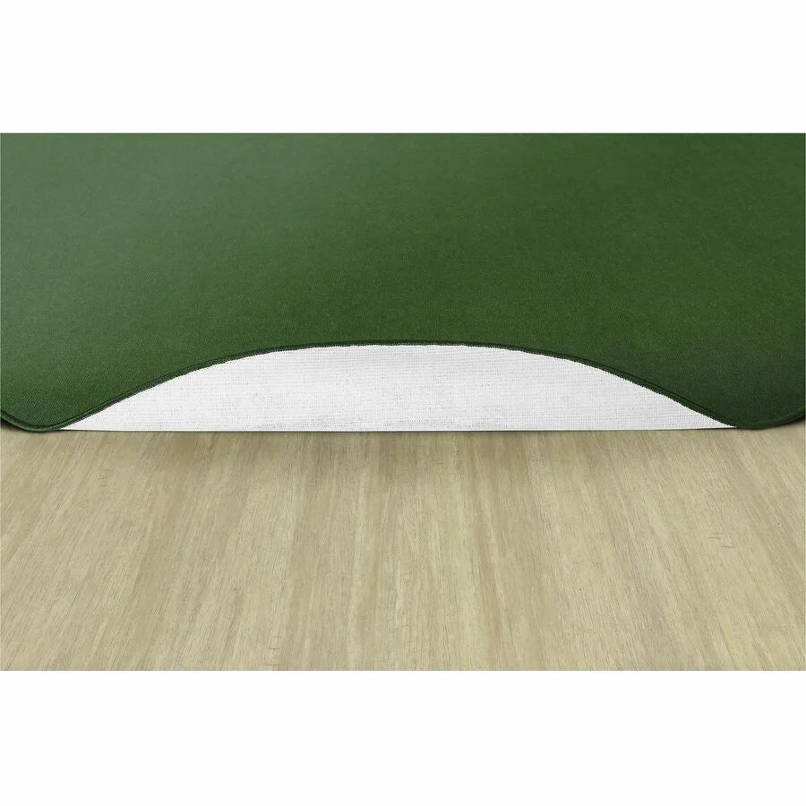 Flagship Carpets Ameristrong Solid Color Oval Rug - Traditional Style - 91.20’’ x 12 ft - Clover Fiber & Nylon - Rugs