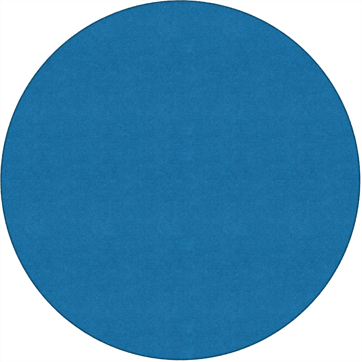Flagship Carpets Ameristrong Solid Color Rug - 72’’ Round Traditional Floor in Blue Bird Nylon - Rugs & Mats