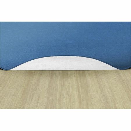 Flagship Carpets Ameristrong Solid Color Rug - 72’’ Round Traditional Floor in Blue Bird Nylon - Rugs & Mats