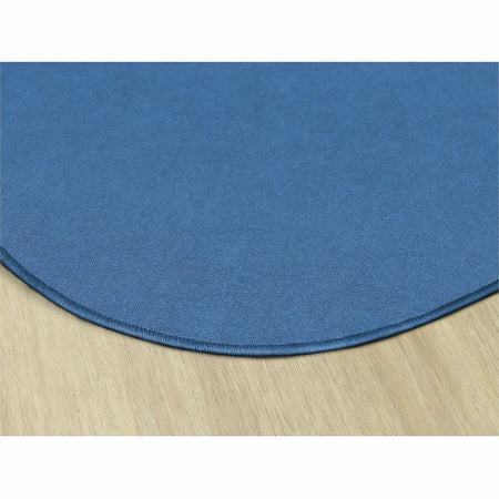 Flagship Carpets Ameristrong Solid Color Rug - 72’’ Round Traditional Floor in Blue Bird Nylon - Rugs & Mats