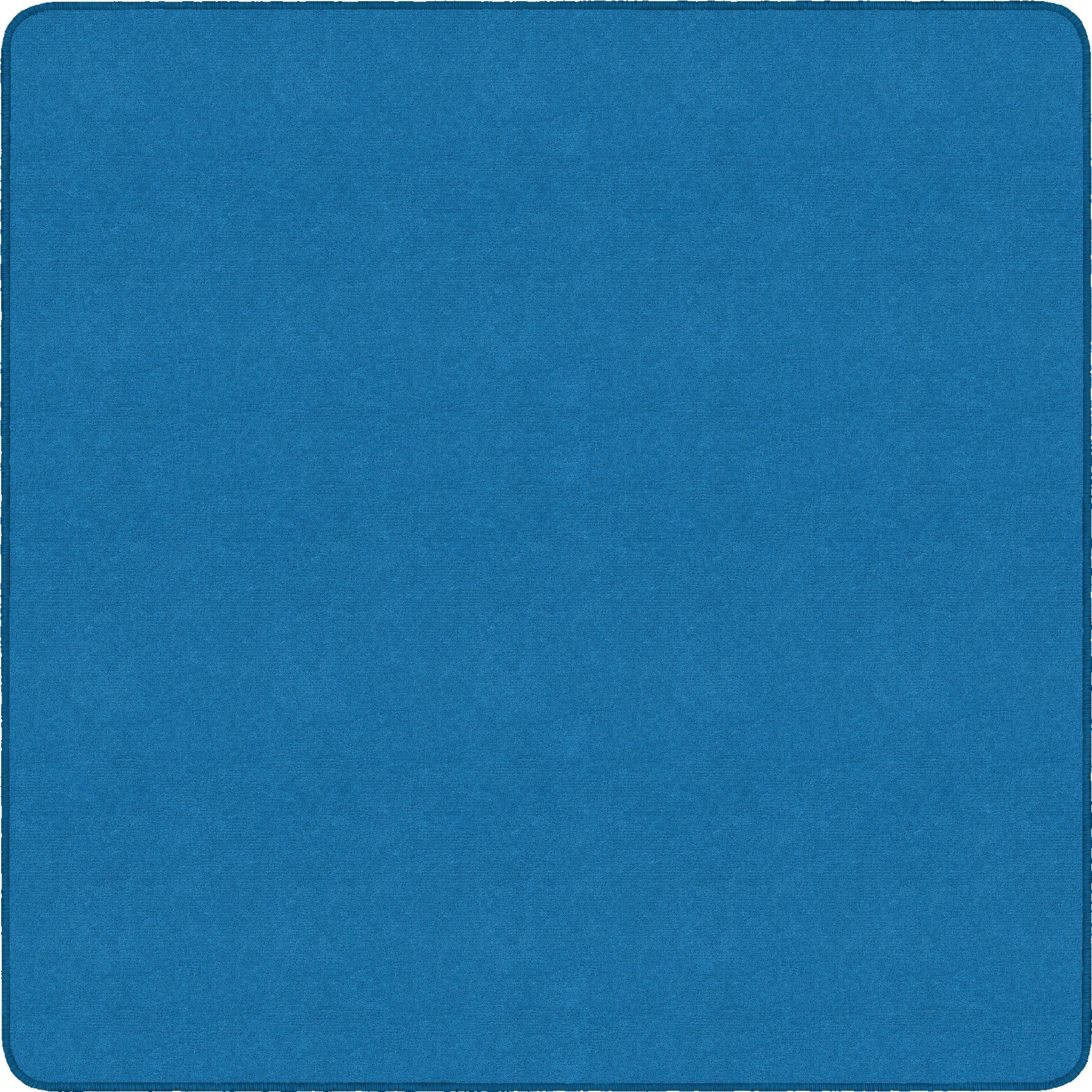 Flagship Carpets Ameristrong Solid Color Rug - Traditional Square Floor 72’’x72’’ Blue Bird - Rugs & Mats