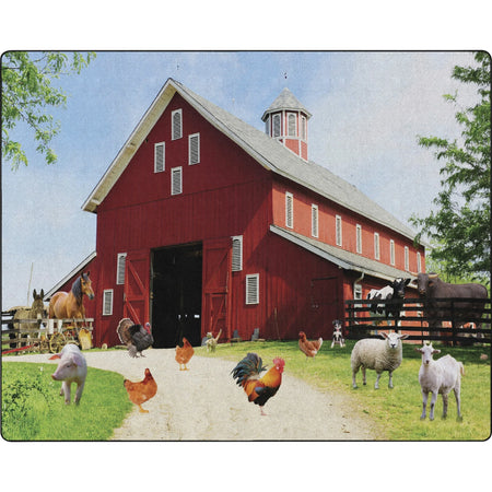 Flagship Carpets Barn Animals Classroom Rug - Colorful 13.17x10.50ft Floor - Rugs & Mats