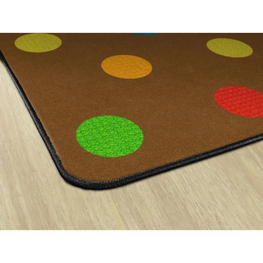 Flagship Carpets Basics Dots Classroom Rug - Muted Nylon 91.20’’ x 12 ft - Rugs & Mats