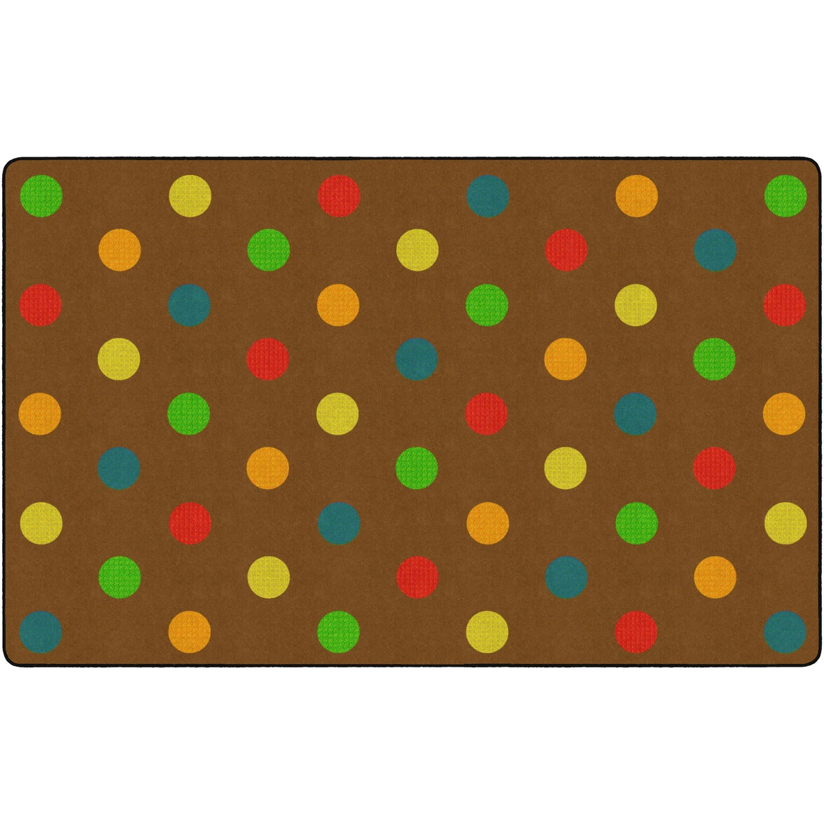 Flagship Carpets Basics Dots Classroom Rug - Muted Nylon 91.20’’ x 12 ft - Rugs & Mats