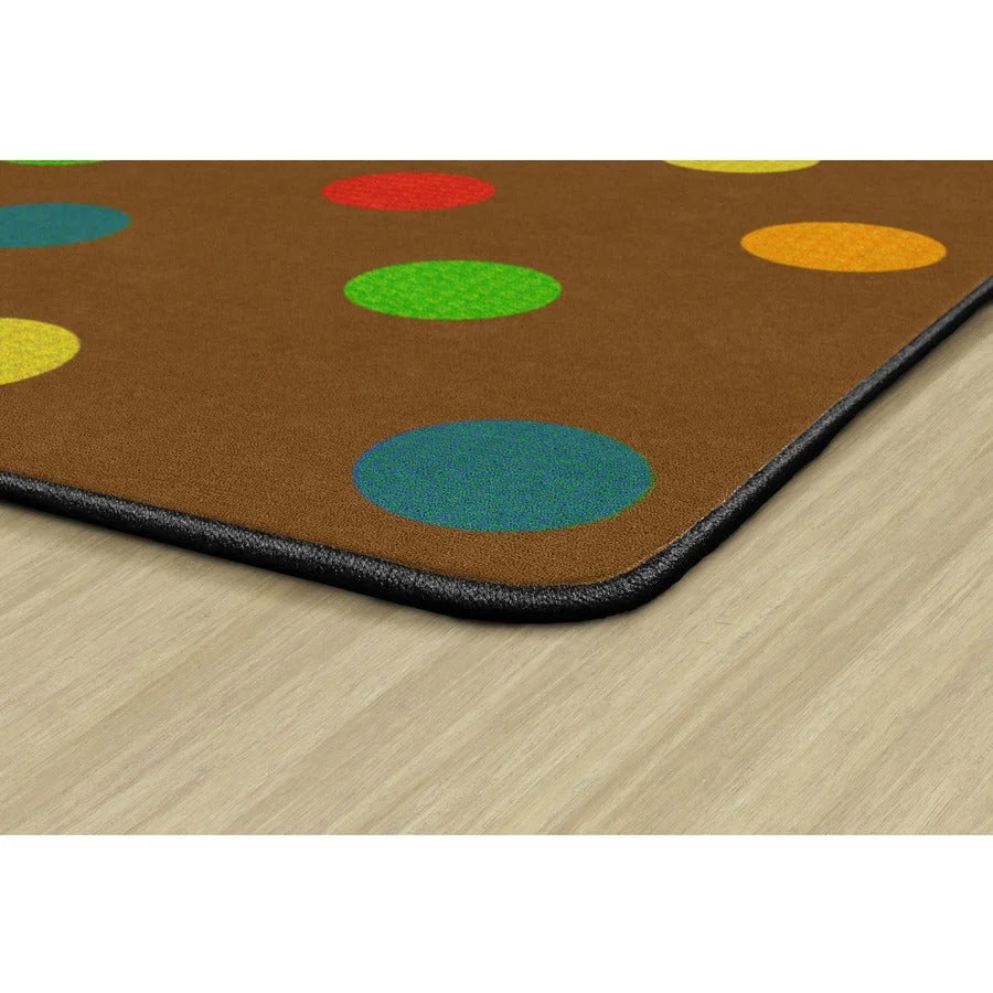 Flagship Carpets Basics Dots Classroom Rug - Muted Nylon 91.20’’ x 12 ft - Rugs & Mats