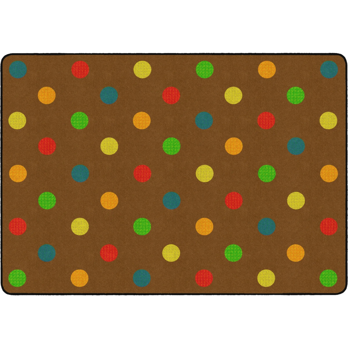 Flagship Carpets Basics Dots Classroom Rug - Muted Nylon Rectangle - Rugs & Mats
