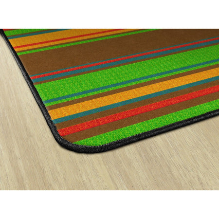 Flagship Carpets Basics Stripes Classroom Rug - Left