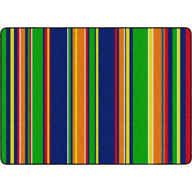 Flagship Carpets Basics Stripes Classroom Rug - Primary Nylon Rectangle - Rugs & Mats