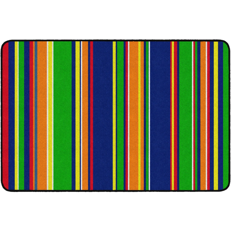 Flagship Carpets Basics Stripes Classroom Rug - Primary Nylon - Rugs & Mats