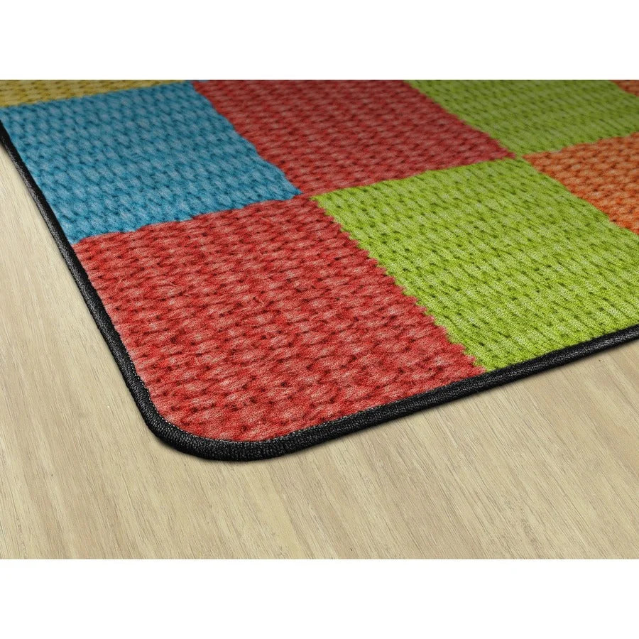 Flagship Carpets Basketweave Blocks Class Rug - 72’’x100.80’’ Rectangle Floor - Rugs & Mats