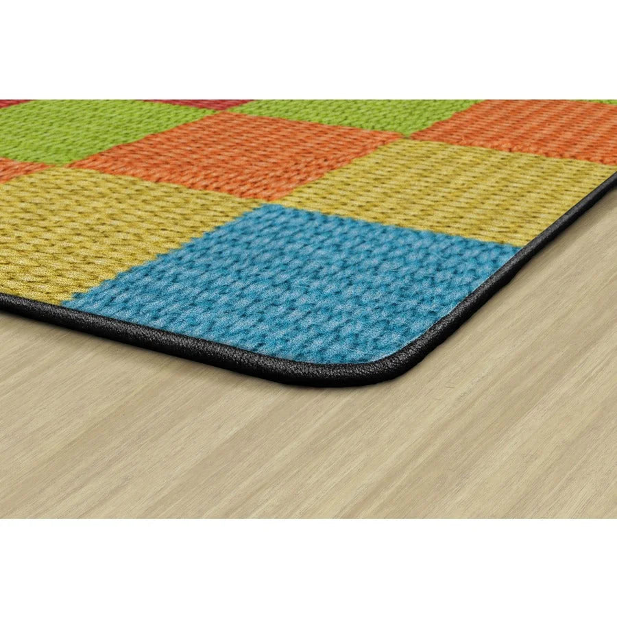 Flagship Carpets Basketweave Blocks Class Rug - 72’’x100.80’’ Rectangle Floor - Rugs & Mats